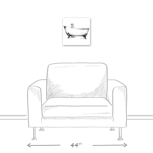 Williston Vintage Bathtub On Canvas Print & Reviews Wayfair